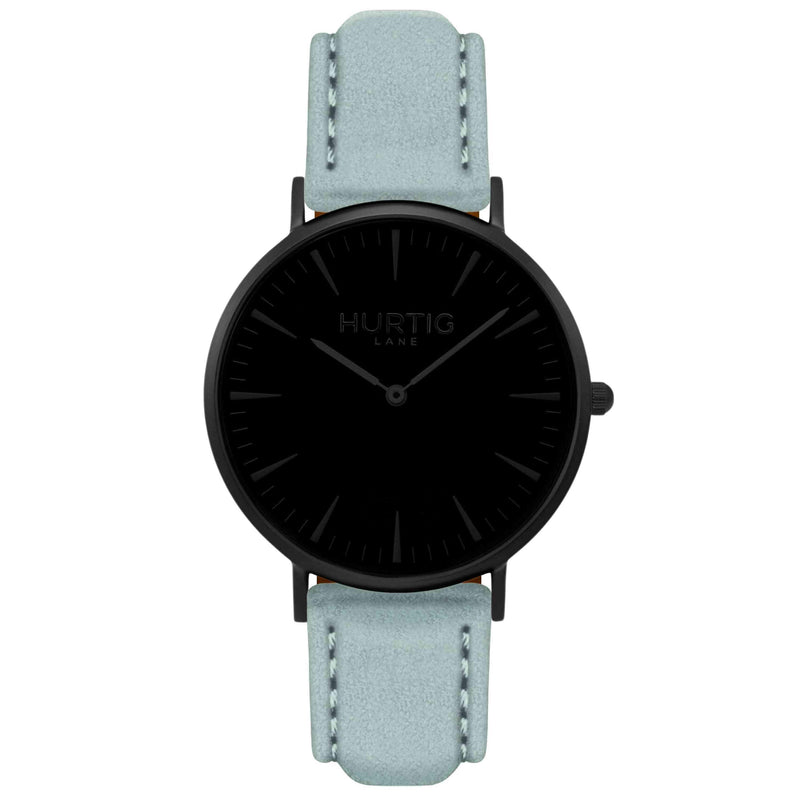 Hymnal Vegan Suede Watch All Black & Berry - Hurtig Lane - sustainable- vegan-ethical- cruelty free