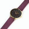 Moderno Vegan Suede Gold/Black/Berry - hurtig-lane-vegan-watches