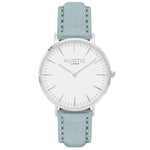 Hymnal Vegan Suede Watch Silver, White & Mustard Watch Hurtig Lane Vegan Watches