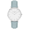 Hymnal Vegan Suede Watch Silver, White & Berry - Hurtig Lane - sustainable- vegan-ethical- cruelty free