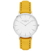 Hymnal Vegan Suede Watch Silver, White & Berry - Hurtig Lane - sustainable- vegan-ethical- cruelty free