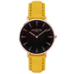 Hymnal Vegan Watch Tweed Rose Gold, Black & Camel Watch Hurtig Lane Vegan Watches