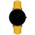 Hymnal Vegan Suede Watch All Black & Berry - Hurtig Lane - sustainable- vegan-ethical- cruelty free