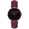 Hymnal Vegan Tweed Watch Rose Gold, Black & Grey - Hurtig Lane - sustainable- vegan-ethical- cruelty free