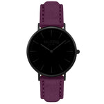 Hymnal Vegan Suede Watch All Black & Mustard - Hurtig Lane - sustainable- vegan-ethical- cruelty free