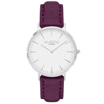 Hymnal Vegan Suede Watch Silver, White & Duck Egg - Hurtig Lane - sustainable- vegan-ethical- cruelty free