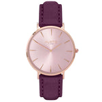 Hymnal Vegan Suede Watch All Rose Gold & Mustard - Hurtig Lane - sustainable- vegan-ethical- cruelty free