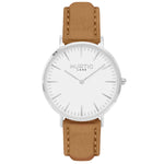 Hymnal Vegan Suede Watch Silver, White & Forest Green Watch Hurtig Lane Vegan Watches