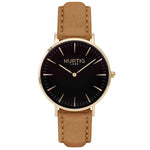 Hymnal Vegan Suede Watch Gold, Black & Berry - Hurtig Lane - sustainable- vegan-ethical- cruelty free