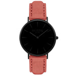 Hymnal Vegan Suede Watch All Black & Duck Egg - Hurtig Lane - sustainable- vegan-ethical- cruelty free