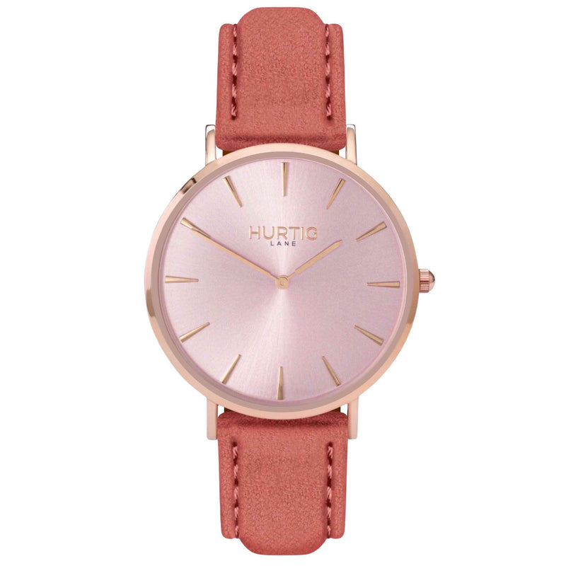 Hymnal Vegan Watch Tweed All Rose Gold & Grey - Hurtig Lane - sustainable- vegan-ethical- cruelty free