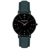 Moderno Vegan Suede Watch All Black & Coral Watch Hurtig Lane Vegan Watches