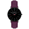 Moderna Vegan Suede Watch All Black & Duck Egg - Hurtig Lane - sustainable- vegan-ethical- cruelty free