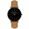 Moderno Vegan Tweed Watch All Black & Camel Brown Watch Hurtig Lane Vegan Watches