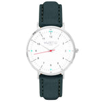 Moderna Vegan Suede Watch Silver, White & Berry Watch Hurtig Lane Vegan Watches