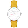 Moderna Vegan Suede Watch Silver, White & Duck Egg Watch Hurtig Lane Vegan Watches