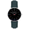 Moderno Vegan Suede Watch Silver, Black & Coral Watch Hurtig Lane Vegan Watches