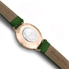 Mykonos Vegan Leather Watch Rose Gold, Black & Green - Hurtig Lane - sustainable- vegan-ethical- cruelty free