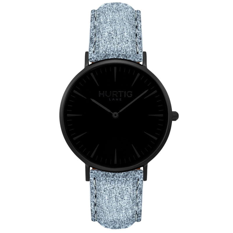 Hymnal Vegan Suede Watch All Black & Camel - Hurtig Lane - sustainable- vegan-ethical- cruelty free