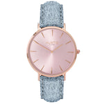 Hymnal Vegan Watch Tweed All Rose Gold & Grey - Hurtig Lane - sustainable- vegan-ethical- cruelty free