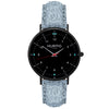 Moderno Vegan Tweed Watch All Black & Grey Watch Hurtig Lane Vegan Watches