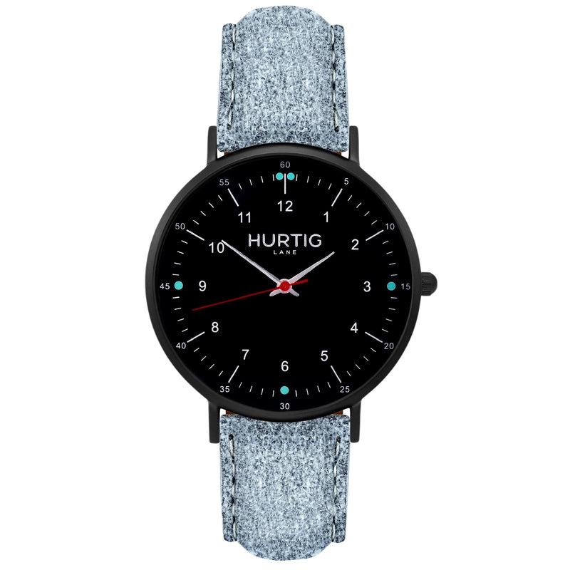 Moderna Vegan Suede Watch All Black & Sand - Hurtig Lane - sustainable- vegan-ethical- cruelty free