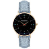 Moderno Vegan Suede Watch Gold, Black & Mustard Watch Hurtig Lane Vegan Watches