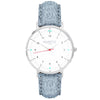 Moderna Vegan Tweed Watch Silver, White & Grey Watch Hurtig Lane Vegan Watches