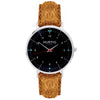 Moderna Vegan Tweed Watch Silver, Black & Camel - Hurtig Lane - sustainable- vegan-ethical- cruelty free