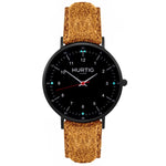 Moderno Vegan Suede Watch All Black & Berry Watch Hurtig Lane Vegan Watches