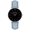 Moderno Vegan Suede Watch Silver, Black & Coral Watch Hurtig Lane Vegan Watches