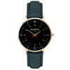 Moderno Vegan Suede Watch Gold, Black & Coral Watch Hurtig Lane Vegan Watches