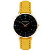 Moderna Vegan Suede Gold, Black & Forest Green Watch Hurtig Lane Vegan Watches