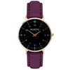 Moderna Vegan Suede Watch Gold, Black & Coral Watch Hurtig Lane Vegan Watches