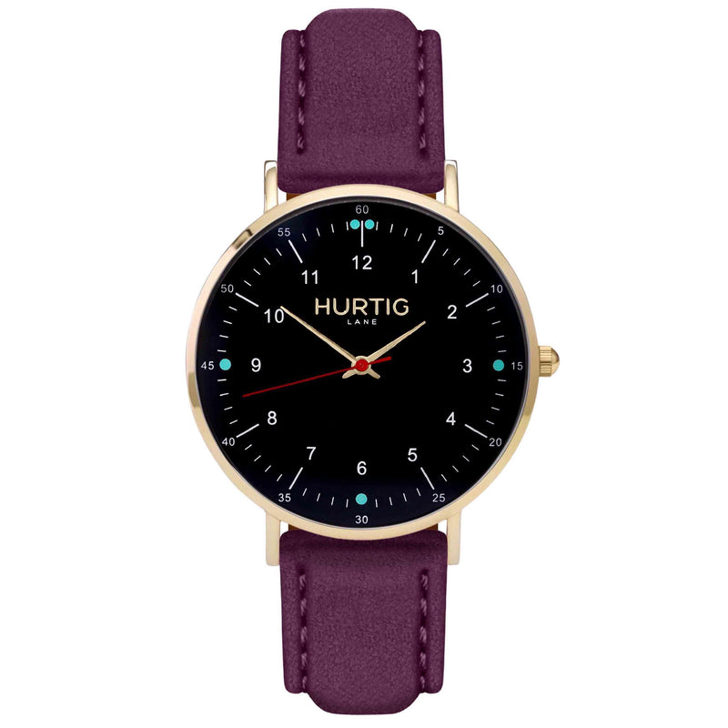 Moderna Vegan Tweed Watch Gold, Black & Camel - Hurtig Lane - sustainable- vegan-ethical- cruelty free