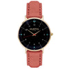 Moderna Vegan Suede Gold, Black & Sand Watch Hurtig Lane Vegan Watches