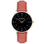 Moderna Vegan Suede Gold, Black & Sand Watch Hurtig Lane Vegan Watches