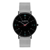 Moderna Stainless Steel Watch All Black & Silver - Hurtig Lane - sustainable- vegan-ethical- cruelty free