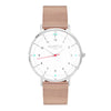 Moderno Stainless Steel Watch Silver, White & Rose Gold - Hurtig Lane - sustainable- vegan-ethical- cruelty free