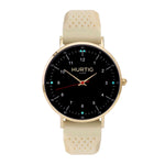 Moderna Vegan Rubber Watch Gold, Black & Dark Grey - Hurtig Lane - sustainable- vegan-ethical- cruelty free