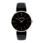 Moderna Vegan Rubber Watch Gold, Black & Cream - Hurtig Lane - sustainable- vegan-ethical- cruelty free