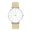 Moderna Vegan Rubber Watch Silver, White & Cream - Hurtig Lane - sustainable- vegan-ethical- cruelty free