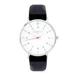 Moderno Vegan Rubber Watch Silver, White & Cream - Hurtig Lane - sustainable- vegan-ethical- cruelty free