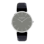 Attivo Vegan Rubber Watch Silver, Grey & Cream - Hurtig Lane - sustainable- vegan-ethical- cruelty free