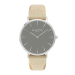 Attivo Vegan Rubber Watch Silver, Grey & Dark Grey - Hurtig Lane - sustainable- vegan-ethical- cruelty free