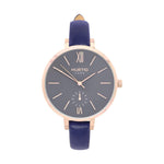 Amalfi Petite Vegan Leather Watch Rose Gold, Grey & Tan - Hurtig Lane - sustainable- vegan-ethical- cruelty free