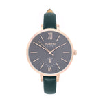 Amalfi Petite Vegan Leather Watch Rose Gold, Grey & Tan - Hurtig Lane - sustainable- vegan-ethical- cruelty free