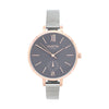 Amalfi Petite Vegan Leather Watch Rose Gold, Grey & Black - Hurtig Lane - sustainable- vegan-ethical- cruelty free