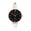 Amalfi Petite Stainless Steel Watch Rose Gold, Black & Rose Gold Watch Hurtig Lane Vegan Watches