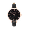 damen vegane uhr. women's vegan watch. Rose gold, black and black